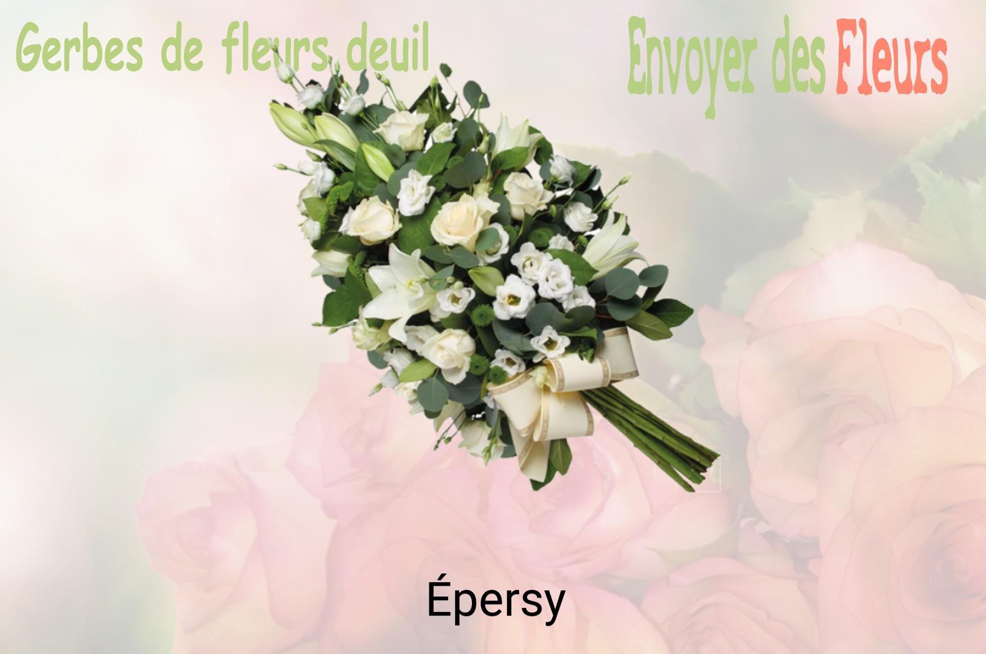 Gerbe de fleurs de deuil livrée à Épersy